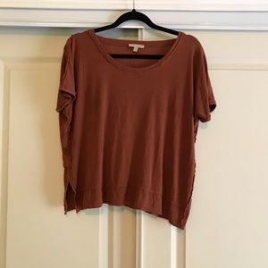 Bordeaux brand Anthropologie jersey knit shirt